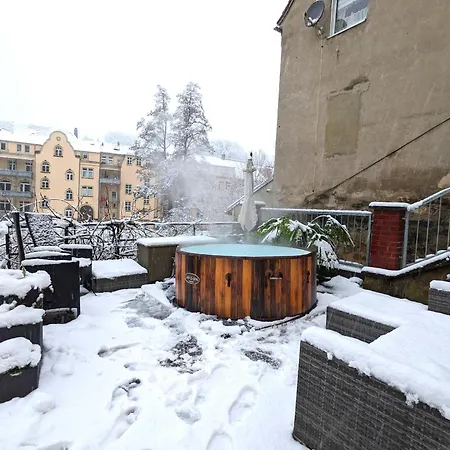 Apartment F0 - Urlaubsmagie - Kleine Voll Ausgestattete Mit Gemeinschaftsgarten, -pool & -sauna Sebnitz