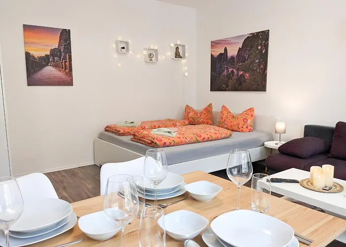 F0 - Urlaubsmagie - Kleine Voll Ausgestattete Mit Gemeinschaftsgarten, -pool & -sauna شقة *