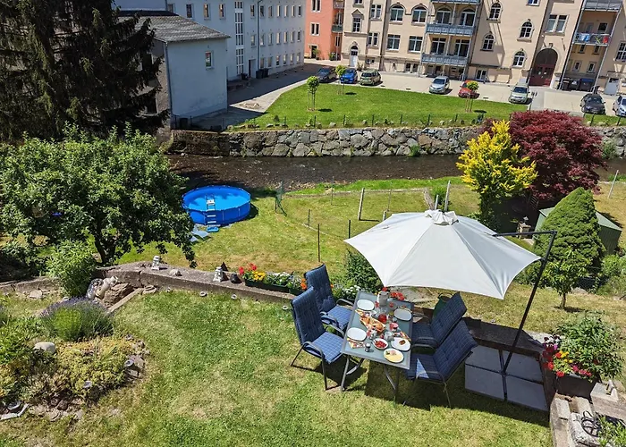 F0 - Urlaubsmagie - Kleine Voll Ausgestattete Mit Gemeinschaftsgarten, -pool & -sauna شقة *